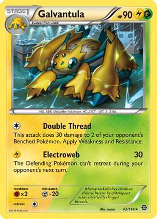 Galvantula (042/114) Reverse Holofoil [Steam Siege] - Rare