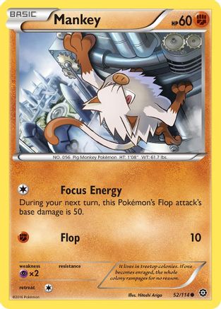 Mankey (052/114) [Steam Siege] - Common