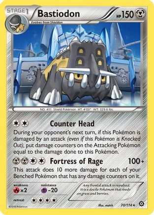 Bastiodon (070/114) Reverse Holofoil [Steam Siege] - Rare
