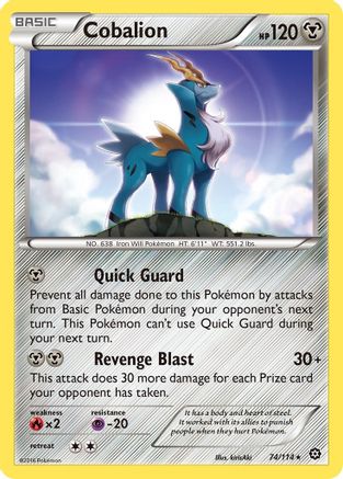 Cobalion (074/114) [Steam Siege] - Rare