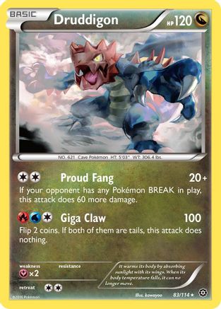 Druddigon (083/114) Reverse Holofoil [Steam Siege] - Rare