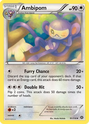 Ambipom (091/114) Reverse Holofoil [Steam Siege] - Uncommon