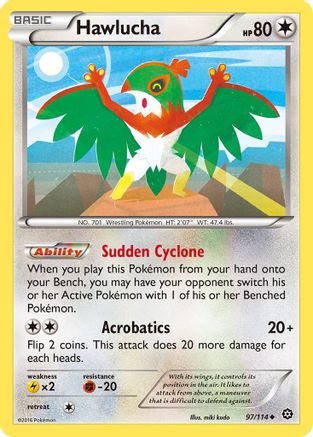 Hawlucha (097/114) Reverse Holofoil [Steam Siege] - Uncommon
