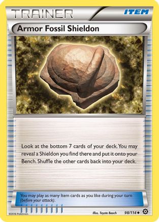 Armor Fossil Shieldon (098/114) Reverse Holofoil [Steam Siege] - Uncommon