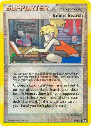 Bebe's Search (League Promo) (089/111) Reverse Holofoil [League & Championship Cards] - Promo