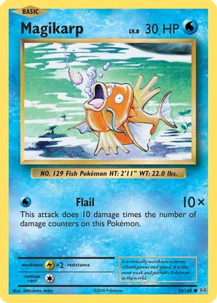 Magikarp (033/108) Reverse Holofoil [Evolutions] - Common