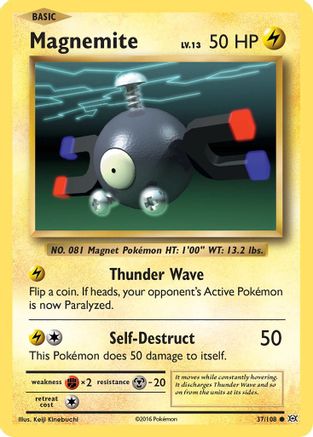 Magnemite (037/108) Reverse Holofoil [Evolutions] - Common