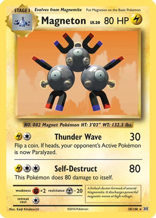 Magneton (038/108) Reverse Holofoil [Evolutions] - Holo Rare