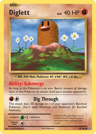 Diglett (055/108) [Evolutions] - Common