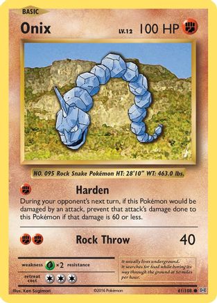 Onix (061/108) Reverse Holofoil [Evolutions] - Common