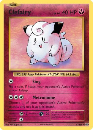 Clefairy (063/108) Reverse Holofoil [Evolutions] - Holo Rare