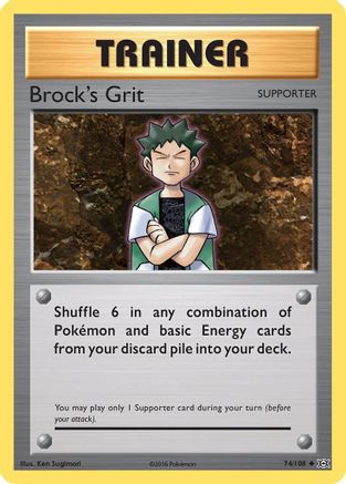 Brock's Grit (074/108) Reverse Holofoil [Evolutions] - Uncommon