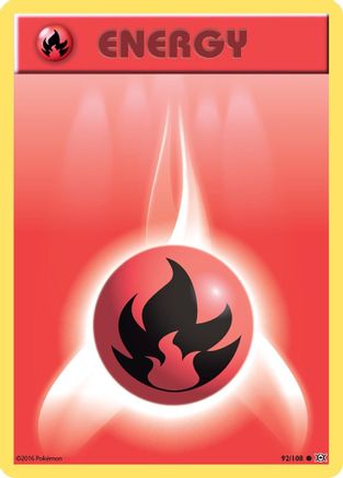 Fire Energy (092/108) Reverse Holofoil [Evolutions] - Common