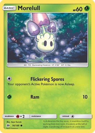 Morelull (016/149) Reverse Holofoil [SM Base Set] - Common