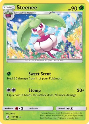 Steenee (019/149) Reverse Holofoil [SM Base Set] - Uncommon