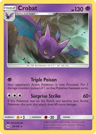 Crobat (056/149) Reverse Holofoil [SM Base Set] - Holo Rare