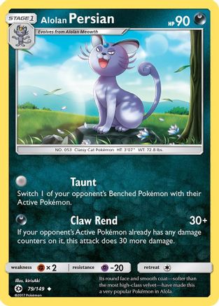 Alolan Persian (079/149) Reverse Holofoil [SM Base Set] - Uncommon