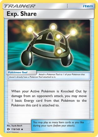 Exp. Share (118/149) Reverse Holofoil [SM Base Set] - Uncommon
