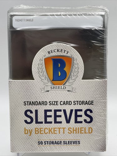 Beckett Shield: STORAGE SEMI-RIGID SLEEVES: Standard SIZE (50ct)