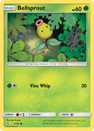 Bellsprout (001/145) Reverse Holofoil [Guardians Rising] - Common