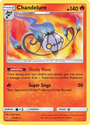 Chandelure (013/145) Holofoil [Guardians Rising] - Holo Rare