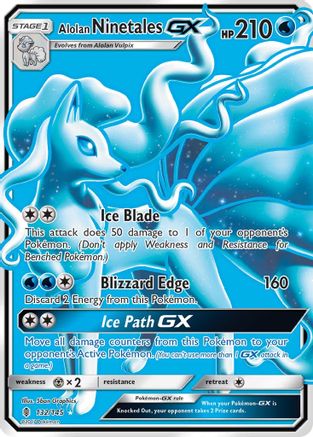 Alolan Ninetales GX (Full Art) (132/145) Holofoil [Guardians Rising] - Ultra Rare