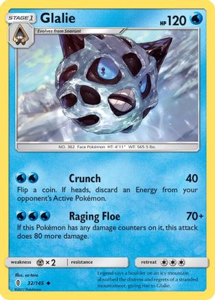 Glalie (32/145) Reverse Holofoil [Guardians Rising] - Uncommon