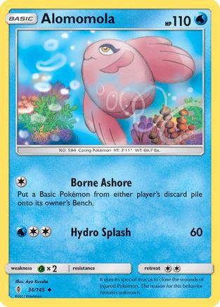 Alomomola (036/145) Reverse Holofoil [Guardians Rising] - Uncommon