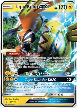 Tapu Koko GX (047/145) Holofoil [Guardians Rising] - Ultra Rare