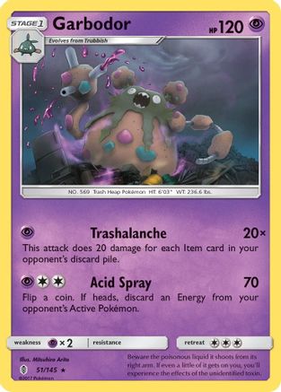 Garbodor (051/145) Reverse Holofoil [Guardians Rising] - Rare