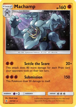 Machamp (065/145) Reverse Holofoil [Guardians Rising] - Holo Rare