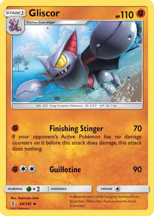 Gliscor (068/145) Reverse Holofoil [Guardians Rising] - Uncommon