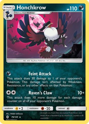 Honchkrow (079/145) [Guardians Rising] - Rare