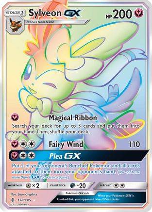 Sylveon GX (Secret) (158/145) Holofoil [Guardians Rising] - Secret Rare