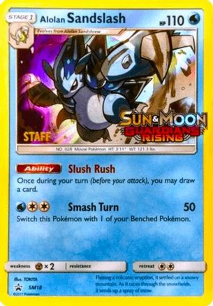Alolan Sandslash - SM18 (Prerelease) [Staff] (SM18) Holofoil [SM Promos] - Promo