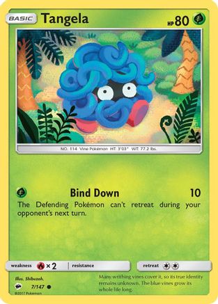 Tangela (007/147) Reverse Holofoil [Burning Shadows] - Common