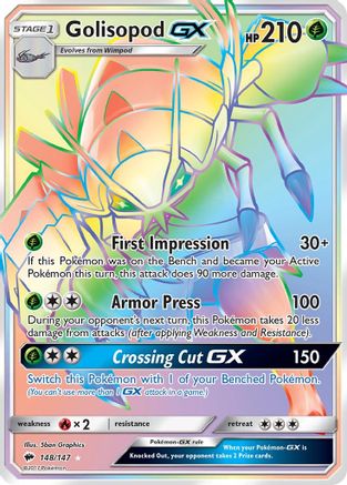Golisopod GX (Secret) (148/147) Holofoil [Burning Shadows] - Secret Rare