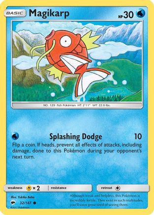 Magikarp (032/147) Reverse Holofoil [Burning Shadows] - Common