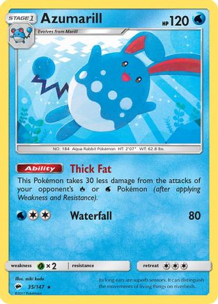 Azumarill (035/147) [Burning Shadows] - Rare