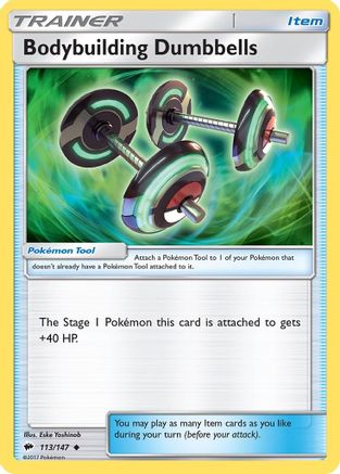 Bodybuilding Dumbbells (113/147) Reverse Holofoil [Burning Shadows] - Uncommon