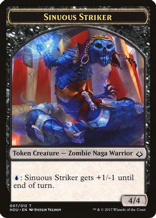 Sinuous Striker // Zombie Double-Sided Token (HOU-7 // 20) - Hour of Devastation