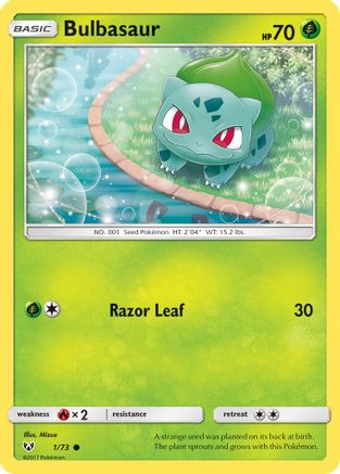 Bulbasaur (001/73) Reverse Holofoil [Shining Legends] - Common