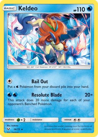 Keldeo (026/73) Holofoil [Shining Legends] - Holo Rare