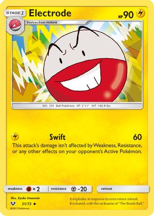Electrode (031/73) Reverse Holofoil [Shining Legends] - Uncommon