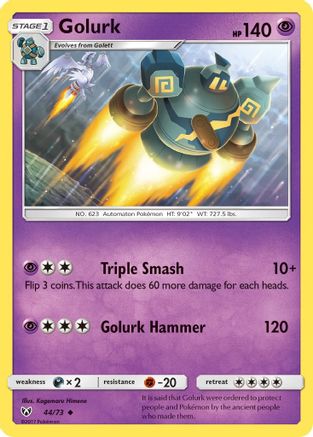 Golurk (044/73) Reverse Holofoil [Shining Legends] - Uncommon