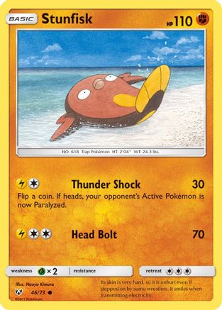 Stunfisk (046/73) Reverse Holofoil [Shining Legends] - Common