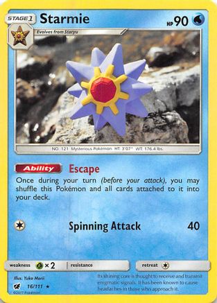 Starmie (016/111) Reverse Holofoil [Crimson Invasion] - Rare