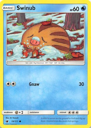 Swinub (019/111) Reverse Holofoil [Crimson Invasion] - Common