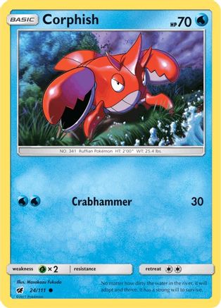 Corphish (024/111) Reverse Holofoil [Crimson Invasion] - Common