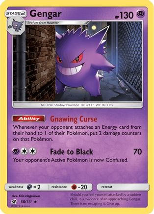 Gengar (038/111) Reverse Holofoil [Crimson Invasion] - Holo Rare